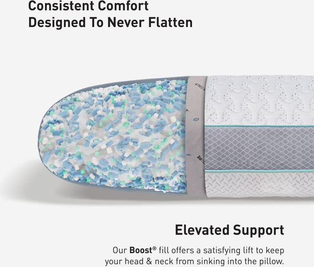 BEDGEAR® Gemini Performance® Mint/White 3.0 Firm Pillow for Neutral/Warm Sleepers-3