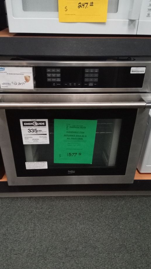 Beko 30" Fingerprint Free Stainless Steel Electric Built in Single Oven-2