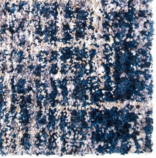 Orian Cotton Tail Cross Thatch Navy 5'x8' Area Rug-1