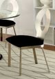 Furniture of America® Valo 5-Piece Black/Silver Dining Set-2