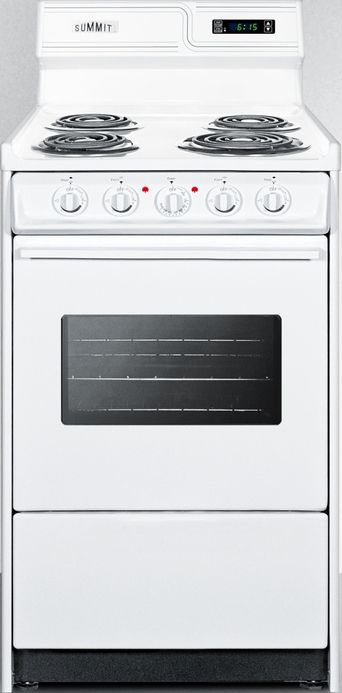 Summit® 20" White Freestanding Electric Range-0