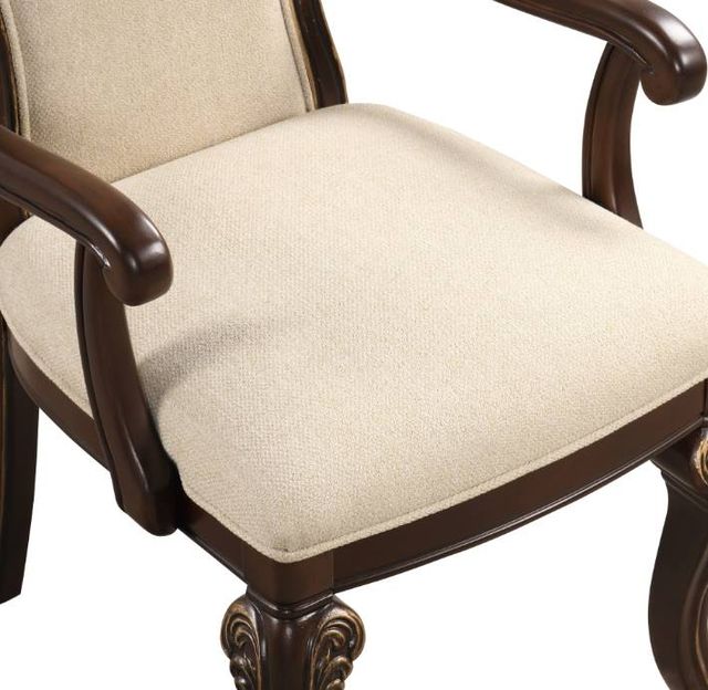 New Classic® Home Furnishings Montecito Beige/Cherry Dining Arm Chair-4