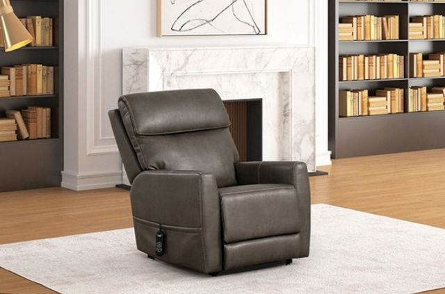 Furniture of America® Barnabas Gray Power Lift Recliner-2