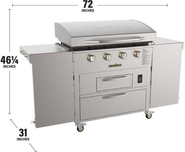 Blackstone® 4-Burner Stainless Steel Freestanding Liquid Propane Grill-1