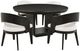 Coaster® Leandro 5-Piece Burnished Black/Cream Round 60" Dining Table Set-0