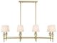 Uttermost® Arques Natural Brass 8 Light Linear Chandelier-4