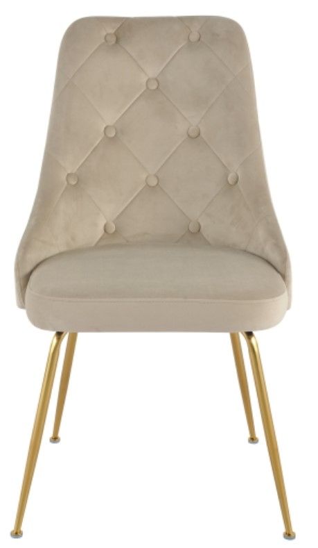 Mazin Furniture Plumeria Beige Dining Side Chair -1