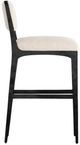 Four Hands Valeene Black Cast Aluminum/Crypton Nomad Snow Barstool-2