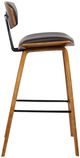 Armen Living Fox 2-Piece Brown/Walnut Counter Stool Set-3