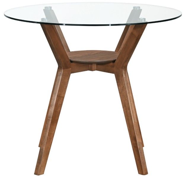 New Classic® Home Furnishings Oscar 5-Piece Clear/Gray/Walnut Counter Table Set-3