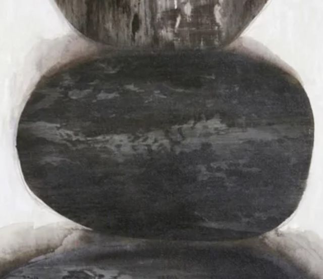 Stylecraft Rocks I Black/Dark Gray/White River Wall Art -1