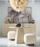 Universal Explore Home™ Modern-Mist & Veil White Dining Table with Mist Base-1