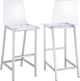 Coaster® Juelia 2-Piece Chrome/Acrylic Bar Stools-0
