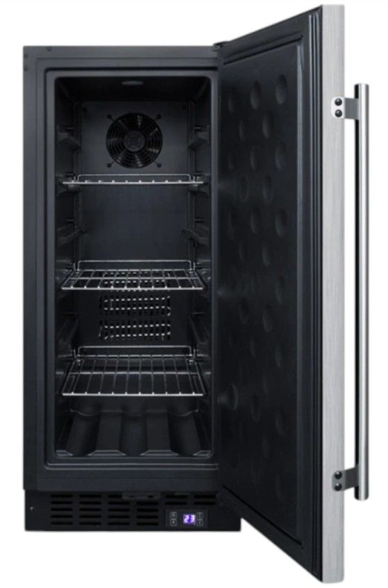 Summit® 15" 2.5 Cu. Ft. Stainless Steel Upright Freezer-1