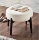 Renwil® Micha White Sherpa Stool-3