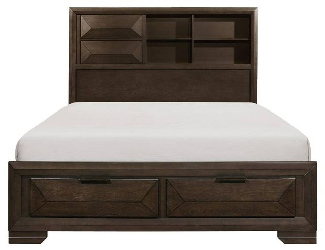 Homelegance® Chesky Warm Espresso Eastern King Bookcase Bed-2