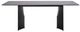 Armen Living Zoey Gray Glass Dining Table with Black Base-3