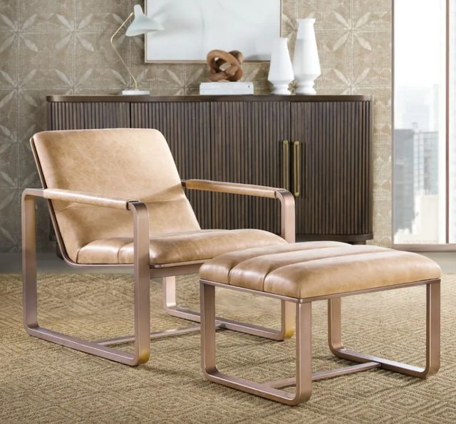 Hooker® Furniture CC Cooper Firenze Ghiaia/Gold Lounge Chair-1