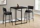 Monarch Specialties Inc. 2-Piece Black 37" Upholstered Counter Height Barstools Set-3