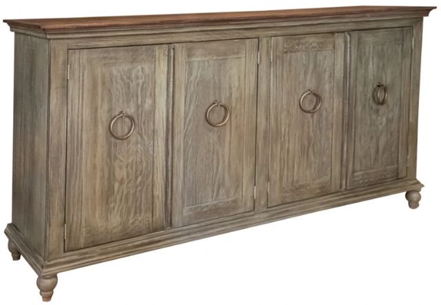 International Furniture Direct Capri Brown/Olive Media Console-0