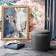 TOV Furniture Ives Grey Velvet Ottoman-2