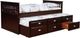 Bernards Logan Merlot Youth Twin Trundle Captain's Bed-0