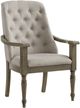 Elements International Kings Court Gray/Taupe Dining Arm Chair -0