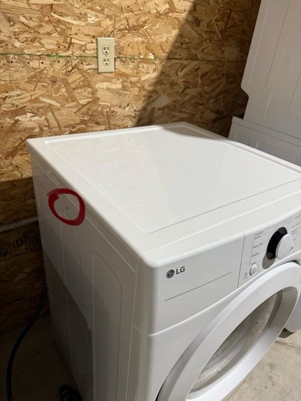 Clearance LG 7.4 Cu. Ft. White Front Load Electric Dryer-1