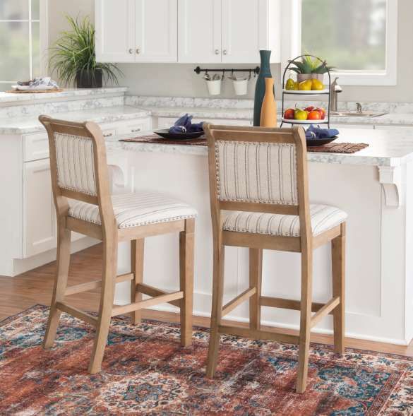 Linon Emerson Gray Wash Counter Stool-1