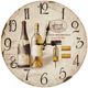 YHD Beige Circular Wooden Wall Clock-0