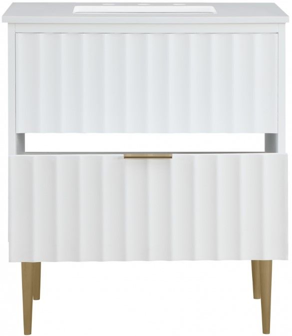 Meridian Furniture Modernist White 30" Bathroom Vanity-2