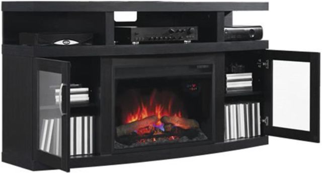 ClassicFlame® Cantilever Black TV Stand-3