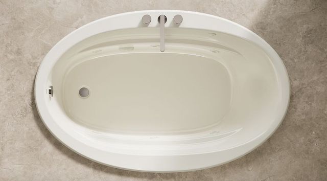 KOHLER® Sunward® White 66" x 42" Drop-In Whirlpool Bath-4