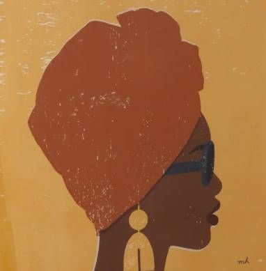 Stylecraft Kenya Couture I Blue/Brown/Orange/Yellow Wall Art-1