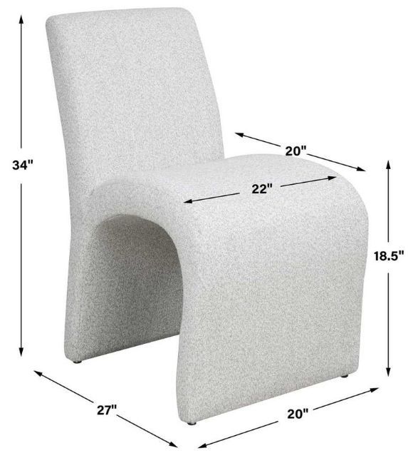 Uttermost® Valentin Off-White Dining Chair-4