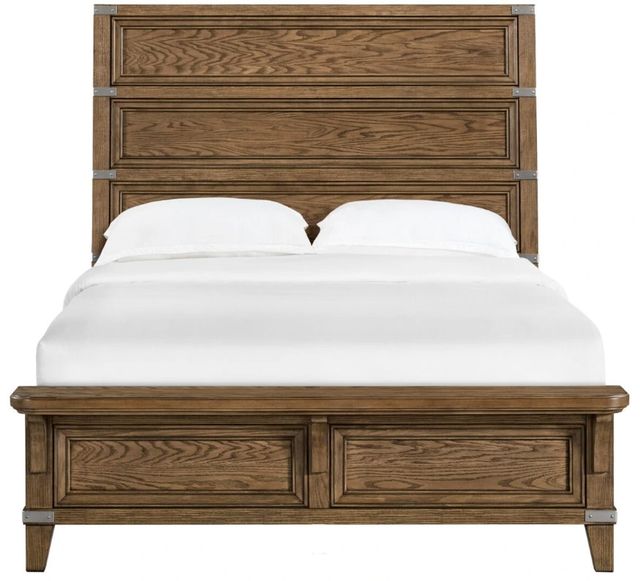 Intercon Forge Wire Brushed Weathered Chestnut Queen Panel Bed-2