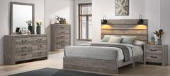 American Wholesale Furniture Cameron 4-Piece Grey Queen Bedroom Set