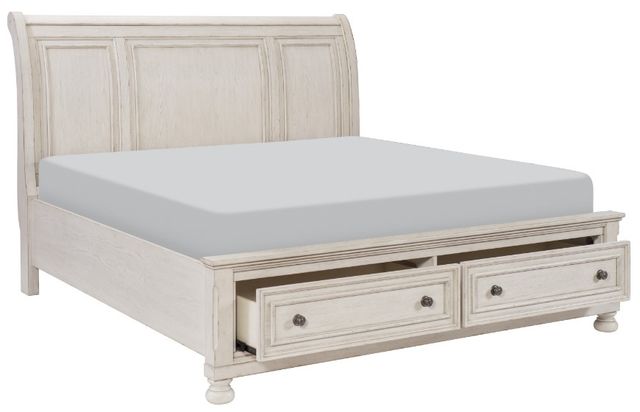 Homelegance® Bethel Antique White California King Sleigh Bed-3