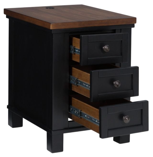 Signature Design by Ashley® Wildenauer Brown Side Table with Black Base-4