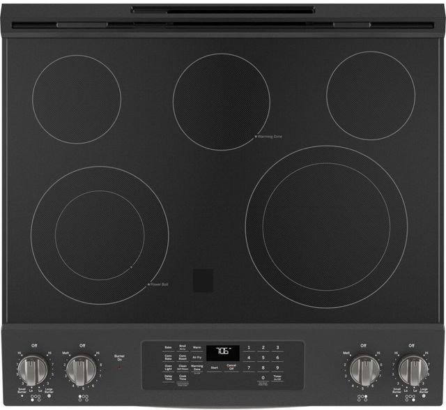 GE® 30" Fingerprint Resistant Black Slate Slide In Electric Range-3