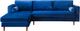 TOV Furniture Como Navy Velvet 2-Piece Left-Arm Facing Sofa Sectional and Chaise-1