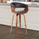 Armen Living Julyssa Brown/Walnut Bar Stool-1