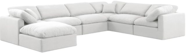 Meridian Furniture Indulge 7-Piece White Modular Sectional-0
