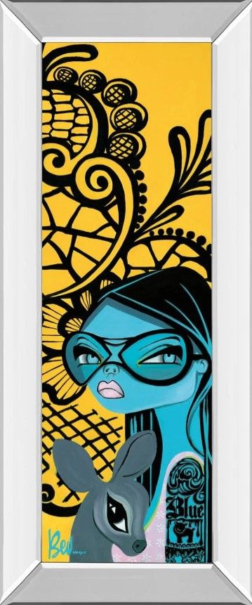 Classy Art Ink Chiffon Il by Bev Hogue Mirror Framed Wall Art-0