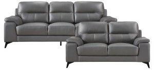Mazin Furniture Mischa 2 Piece Dark Gray Sofa/Loveseat Set-0
