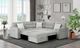 Global Furniture USA U9401 5-Piece Nickel Sectional with Pillows and Ottoman Set-2