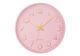 Monarch Specialties Inc. Pink 12" Analog Wall Clock with Gold Numbers-0