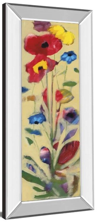 Classy Art Wildflower I by Jennifer Zybala Mirror Framed Wall Art-1