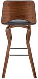 Armen Living Gerty Gray/Walnut 30" Swivel Bar Stool-2