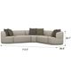 Emerald Home Delphine Beige 3pc Swivel Sectional -3